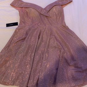 Pink, Sparkly Lulus Dress NEW W/ TAGS